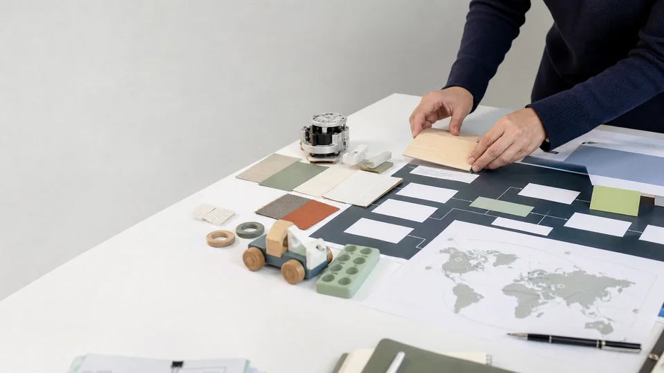 Product materials, market questions, and evidence arranged for an illustrative compliance review